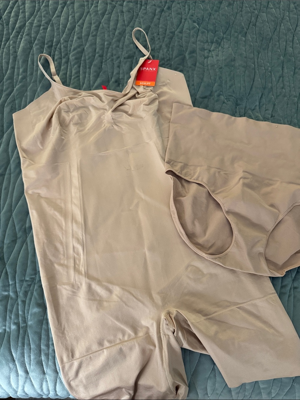 SPANX Nude Shaping Bodysuit with High-Waist Brief